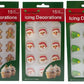 Oasis Supply Christmas Edible Cake Decorations, 45 Pieces, Royal Icing, Gingerbread Man, Santa Face, Trees, Wreaths, Red Green White