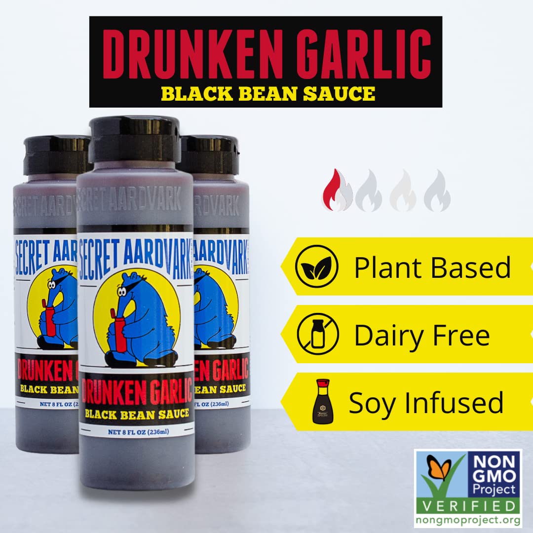 Secret Aardvark Hot Sauce Variety Pack - Drunken Jerk, Drunken Garlic, And Habanero Hot Sauce, Low Carb, Hot Sauce & Marinade Gift Set - 8 Fl Oz 3 Pack