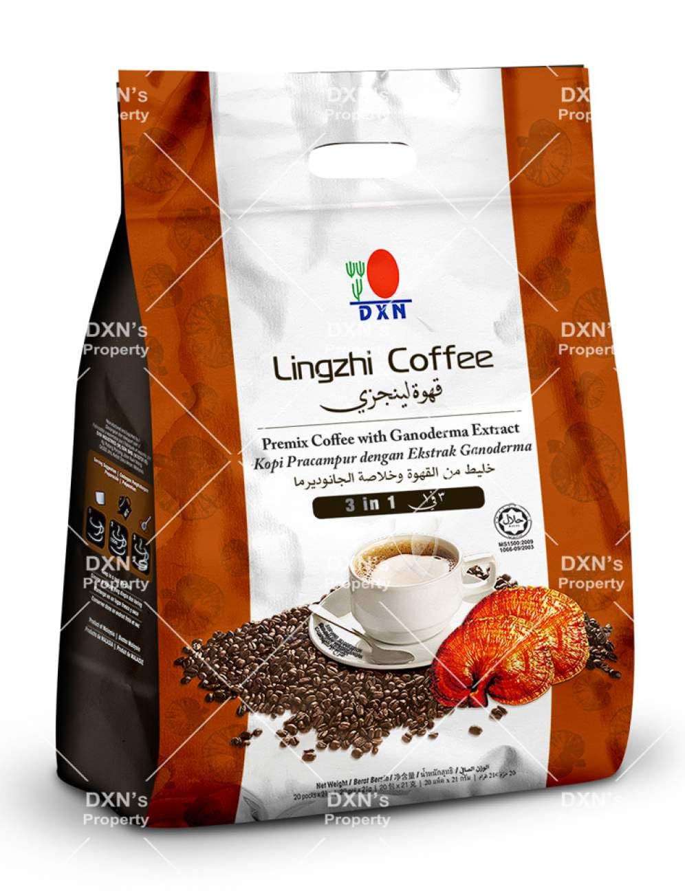Limitedbonusdeal Dxn Lingzhi 3 In 1 Coffee 20 Sachets (4 Pack)
