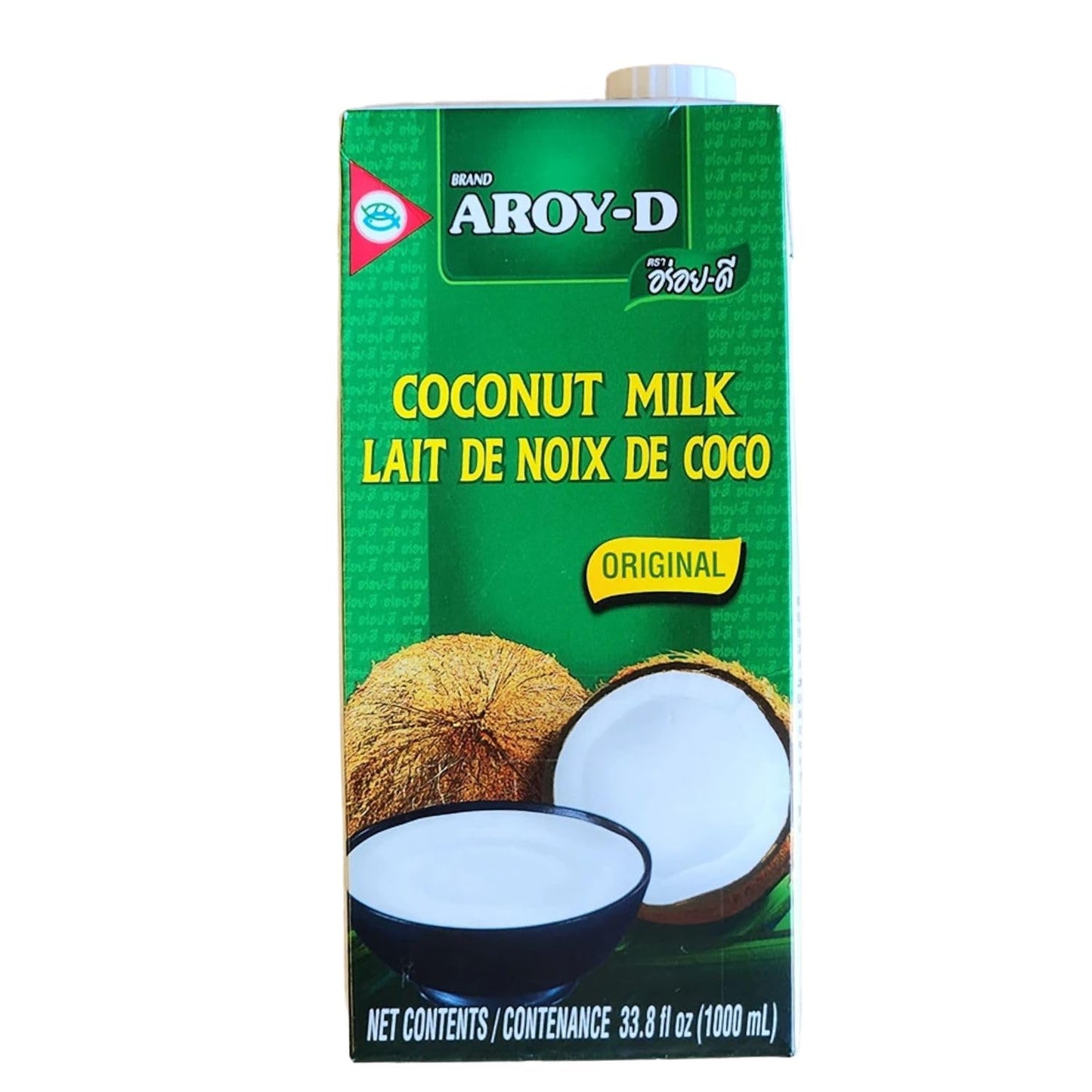 Aroy-D Coconut Milk Lait De Noix De Coco, Rich & Creamy, Ideal For Curries, Dessert, Beverages, And Other Preparation, 33.8 Fl O
