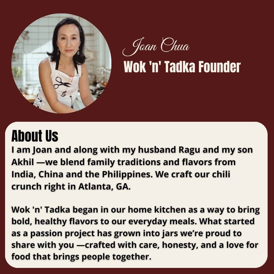 Wok n Tadka Healthy & Flavorful Chili Crunch Condiment 6oz (Crafted with Organic EVOO & Superfood Seeds) No Added Sugar, No MS