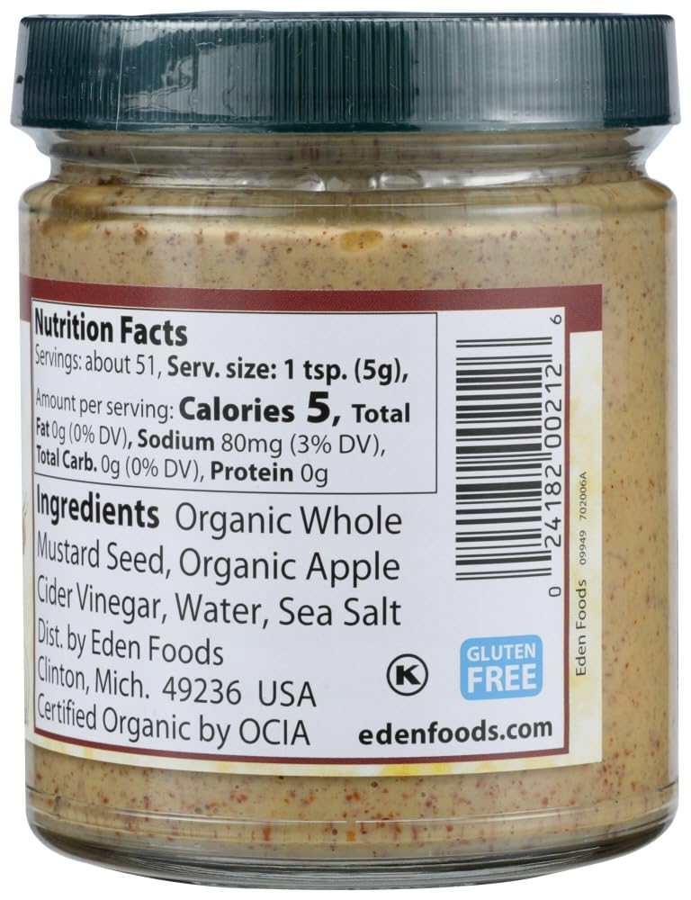 Eden Foods Organic Brown Mustard, 9 Ounces, Case of 3