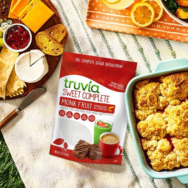 Truvia Sweet Complete Granulated All-Purpose Calorie-Free Sweetener From The Monk Fruit, 12 Oz Monkfruit Bag (Pack Of 1)