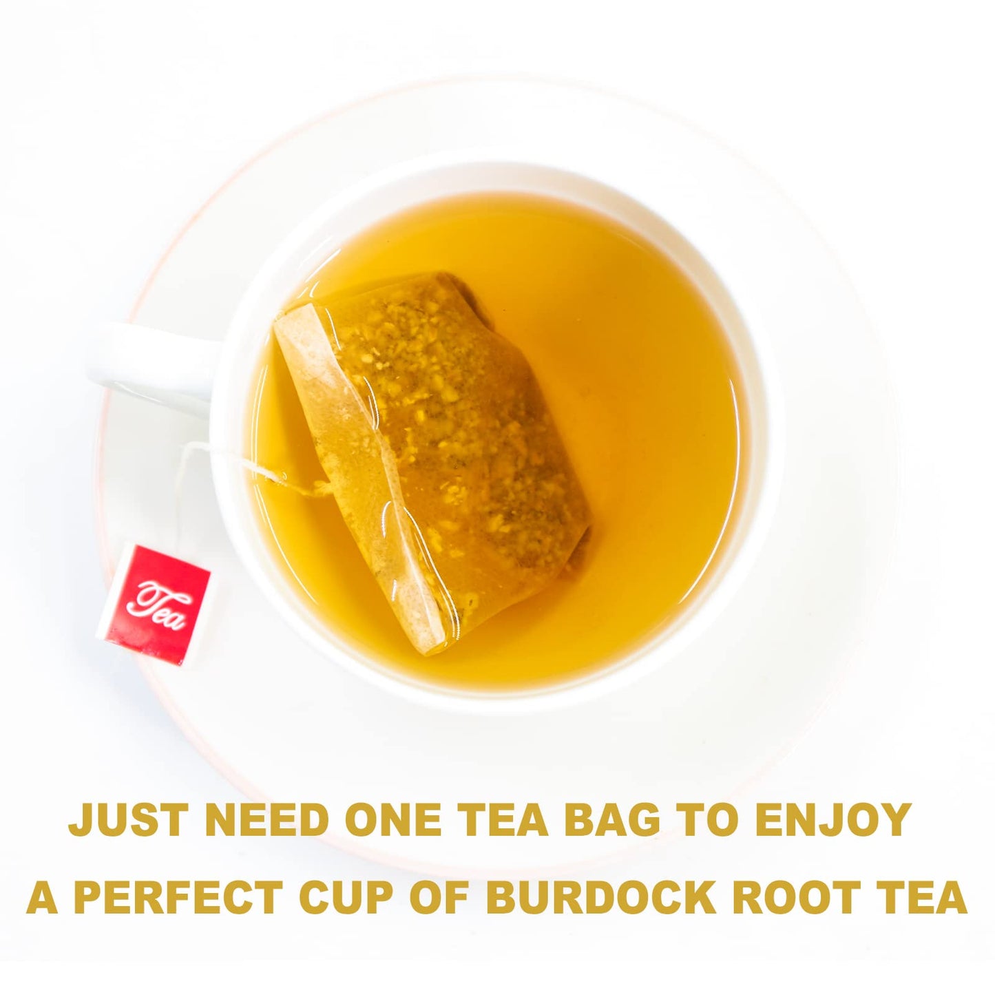 TEARELAE Burdock Root Tea - 50 Count Tea Bags - 100% Pure Natural Herbal Tea - Caffeine-Free, Non-GMO