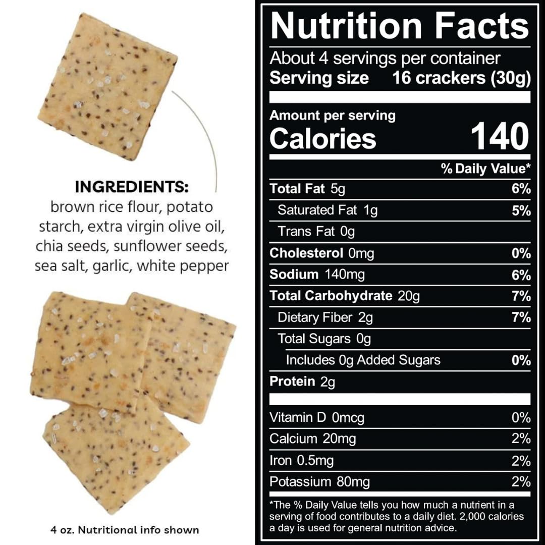 Every Body Eat Snack Thins, Sea Salt And Chia Seeds Flavor, Vegan, Gluten Free And Dairy Free (Pack Of 6)