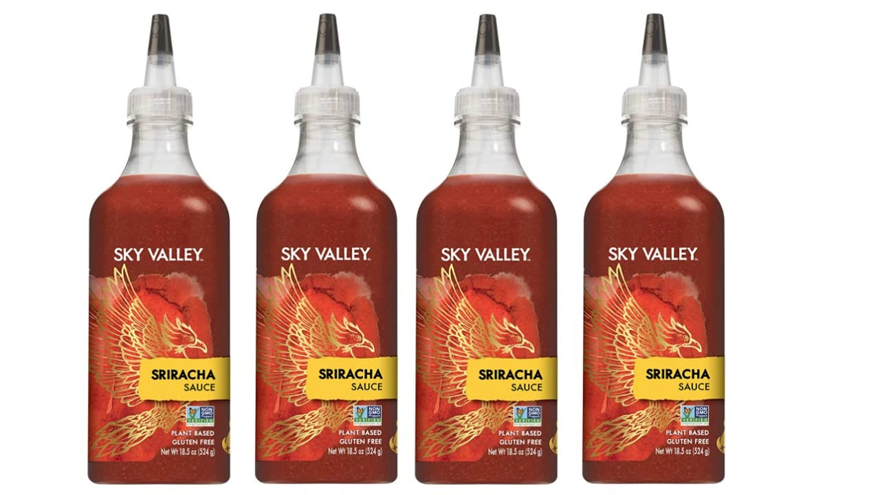 Sky Valley Sriracha Sauce - Hot Sauce, Made With Red Jalapeno Peppers, Gluten Free, Vegan, Non-Gmo, Less Than 2G Of Sugar Per Se