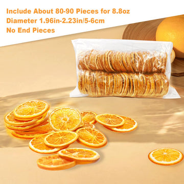 Mkostlich Dried Orange Slices, Natural Dehydrated, 8.81oz, Sugar-Free, Ideal for Cocktails and Crafts