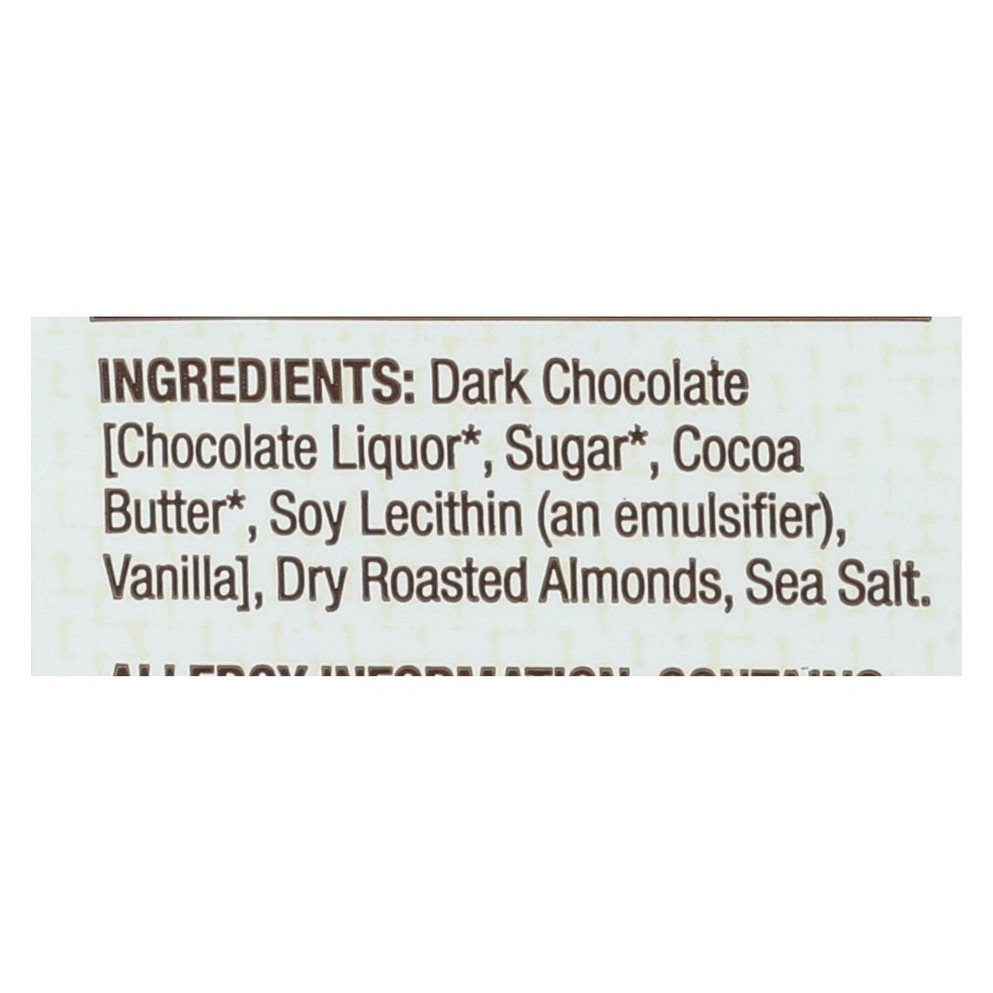 Snacking Chocolate Dark Chocolate Almond with Sea Salt 4.70 Ounces (Case of 12)