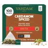 Vahdam, Cardamom Masala Chai Tea Bags (100 Count) Non Gmo, Gluten Free, No Artificial Flavor | Blended W/Exotic Spices | Chai Te