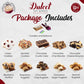 Dulcet Gift Baskets Happy Birthday Sampler Red Wicker Basket Featuring Muffins Sprinkle Cookies, Candle, Balloons And More. Gift Box For Women, Kids, Friends, Family, Him, Her, Girls & Boys