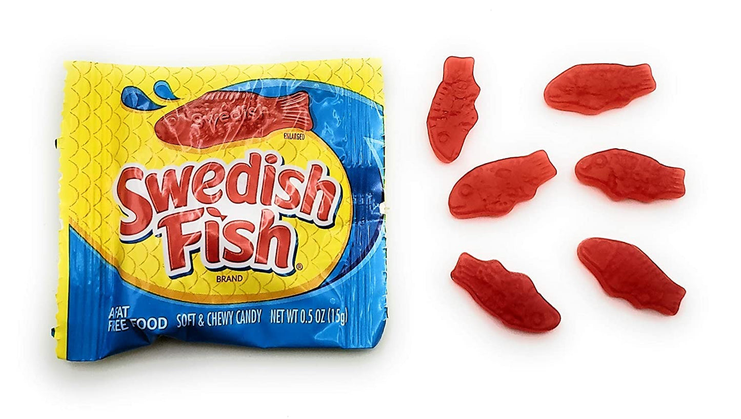 Christmas Bulk Candy Of 5 lb of Sours Patch For Kids And Swedish Fish Mini Soft And Chewy Candy Variety Snack Bulk Order. Indivi