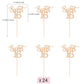 24 Pcs Rose Gold Glitter Double-Sided Sweet 16 Cupcake Toppers, Sixteen Cupcake Picks, 16Th Birthday Anniversary Party Cake Deco