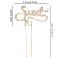 Honbay Sweet 16 Cake Topper, Premium Sparkly Crystal Rhinestones Decoration, Gold