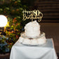Happy 80Th Birthday Cake Topper, Mirrored Gold Acrylic, Party Decorations