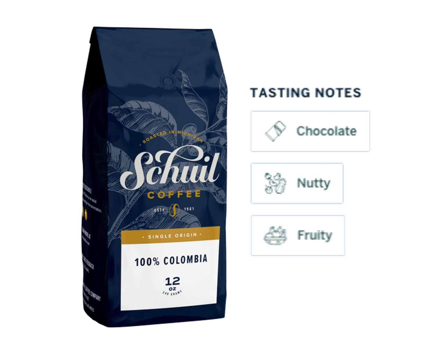SCHUIL Whole Bean Coffee, Fair Trade, Medium Roast, 12 Ounce Bag