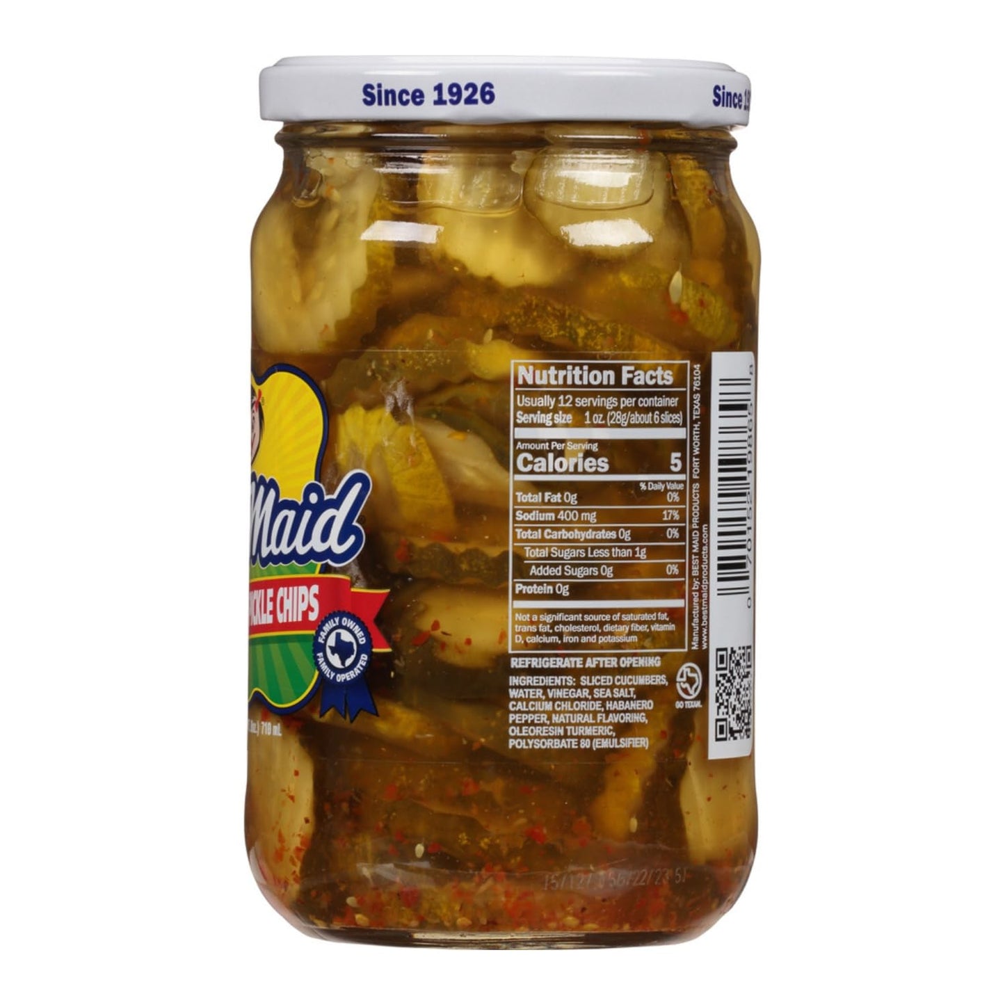Best Maid Products 24 oz Glass Jars - Dill, Kosher, Hamburger Slices, Garlic Bites, Habanero Chips - 4 Pack