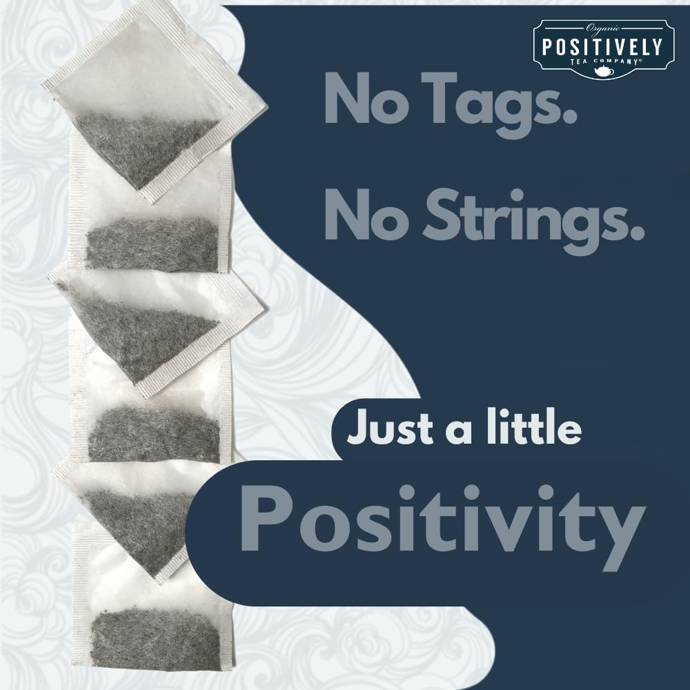 Organic Positively Tea Company Assam Black Tea Bags, Eco-Friendly, Non-GMO, 100 Count