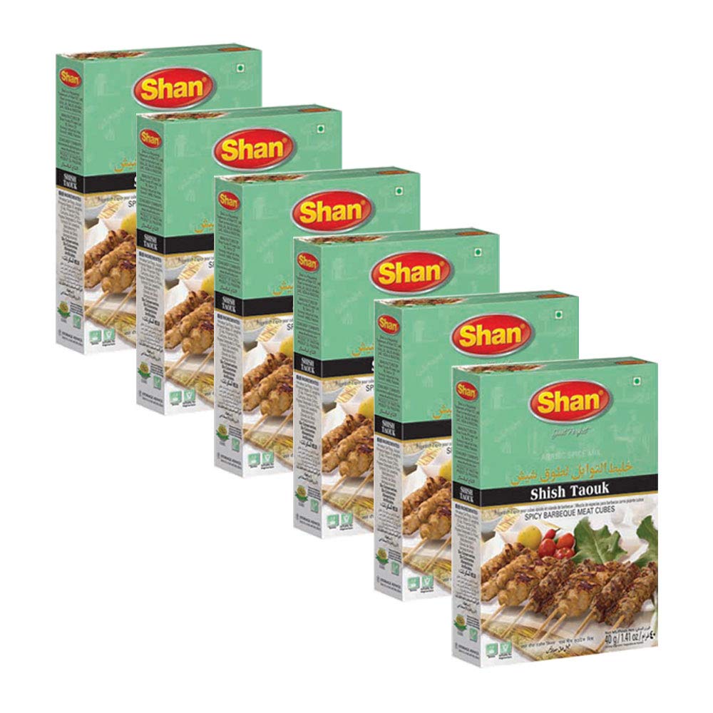 Shan Shish Taouk Arabic Seasoning Mix, Spice Powder for BBQ Meat, 1.41 oz (Pack of 6)