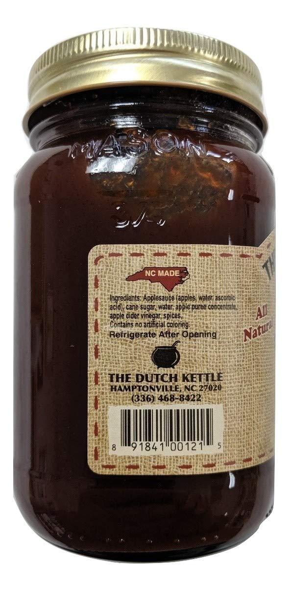 The Dutch Kettle Amish Homemade Style Apple Butter 2 - 18 Oz. Jars Made From The Finest Ingredients Non-Gmo No Preservatives
