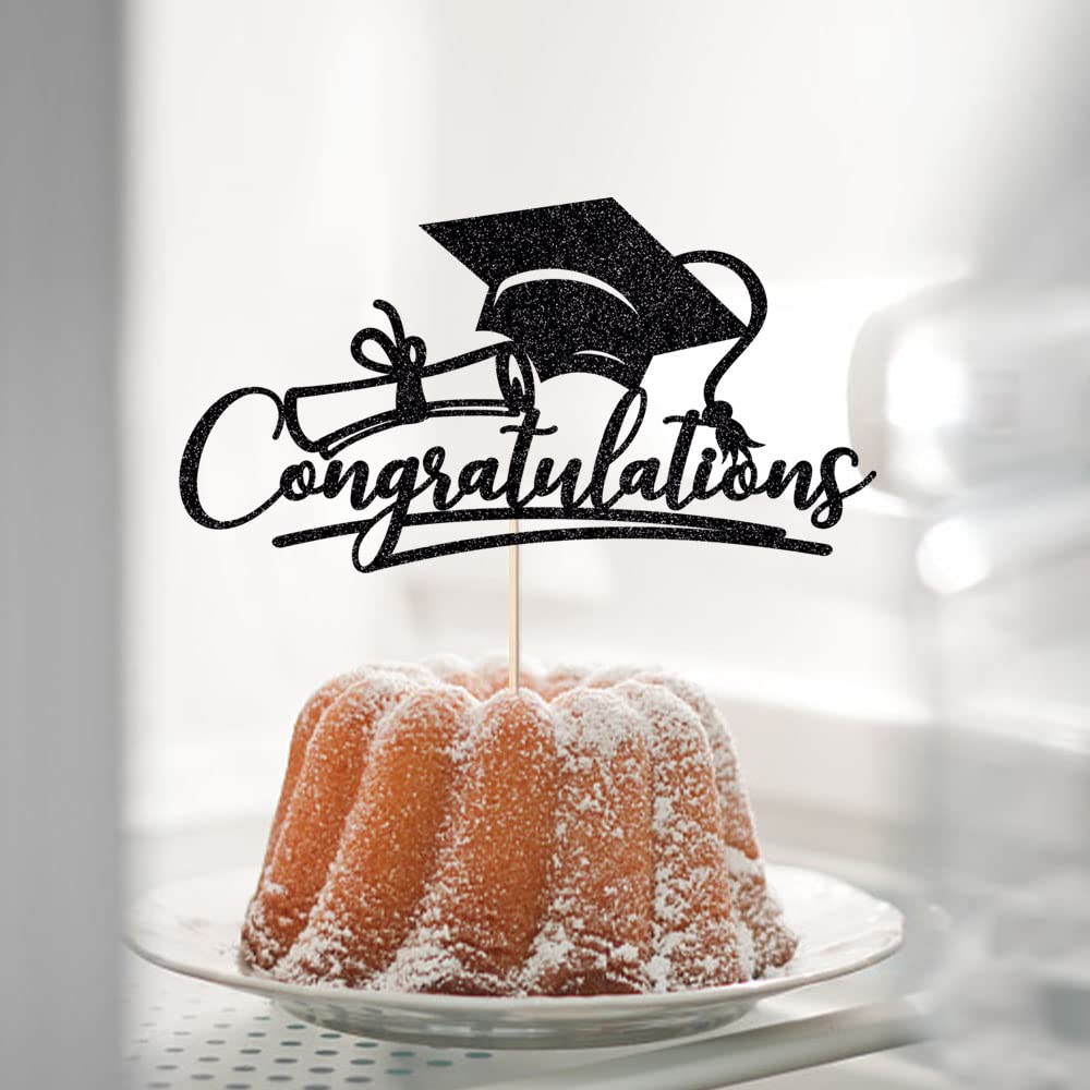 Sodasos Congratulations 2024 Graduation Cake Topper,Congrats Grad Cake Decor - 2024 High School; College;Senior Graduation Party