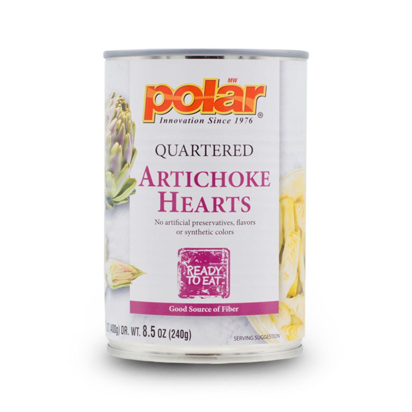 MW Polar Artichokes, Quartered in Brine, Net Wt 14.1 oz, 8.5oz drained wt. (Pack of 12)