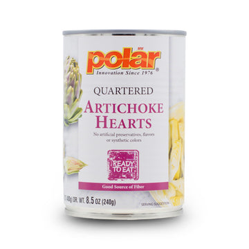 MW Polar Artichokes, Quartered in Brine, Net Wt 14.1 oz, 8.5oz drained wt. (Pack of 12)