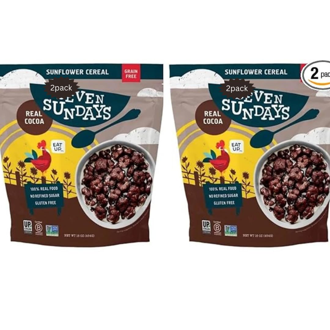Seven-sundays sunflower cereal, real cocoa, 16 OZ(454g) - (Pack of 2) (Grain Free & Gluten Free)
