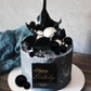 HZMM 25 Pcs Foam Pearl Balls Cake Toppers for Birthday, Wedding, Baby Shower, Black, Model 800401