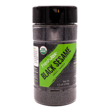 Black Sesame Seeds - Freshjax Premium Organic Spices, Herbs, Seasonings, And Salts (Certified Organic And Kosher - Large Bottle)