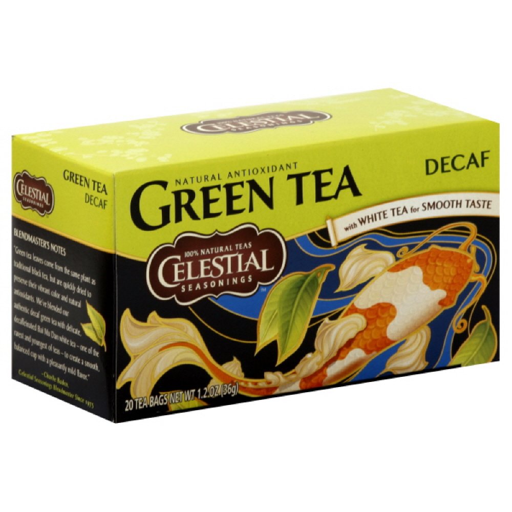 Celestial Seasonings Green Tea DECAF, 20 Count (Pack of 6), Multicolor, Model 00050951