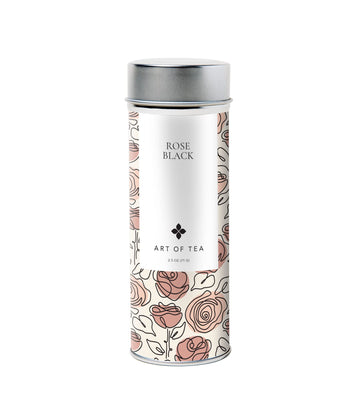 Art of Tea | Rose Black 2.5oz | Naturally Caffeinated Rose Tea | Artisan Loose Leaf Tea Tin