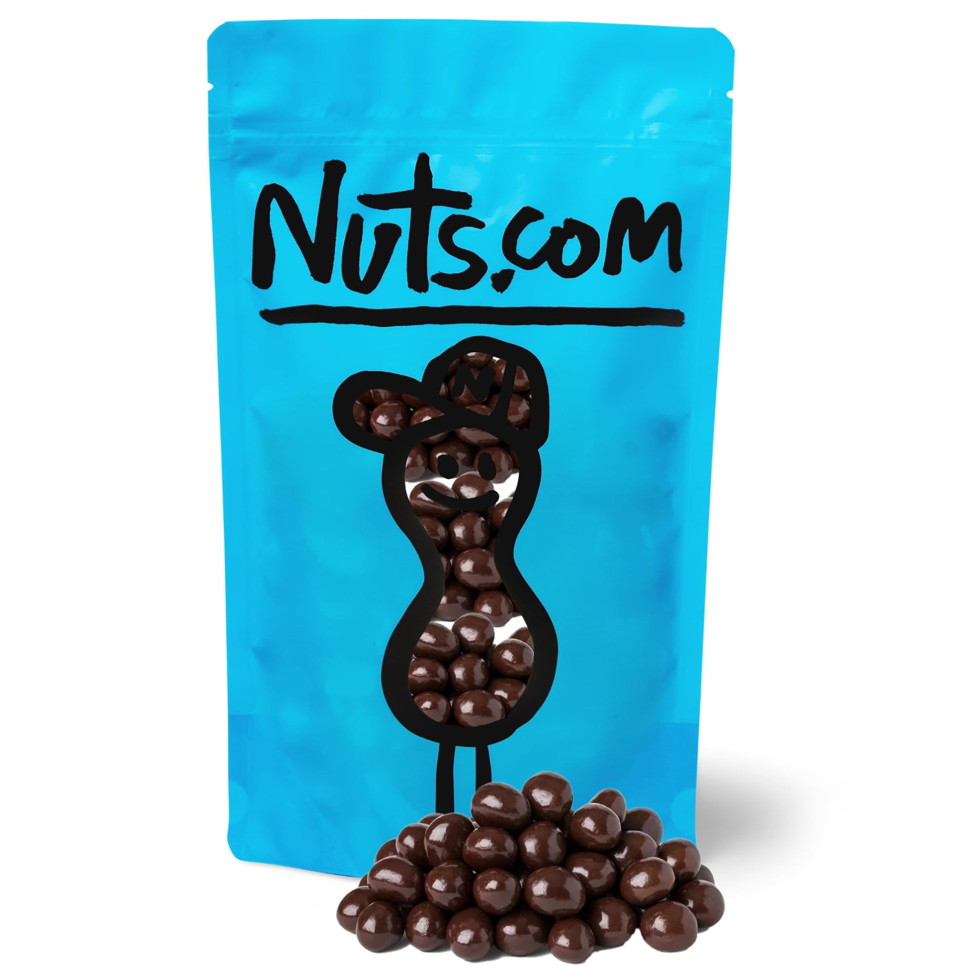 Nuts.com Dark Chocolate Covered Espresso Beans, 2 Pound Bag, Antioxidant Snack for Adults