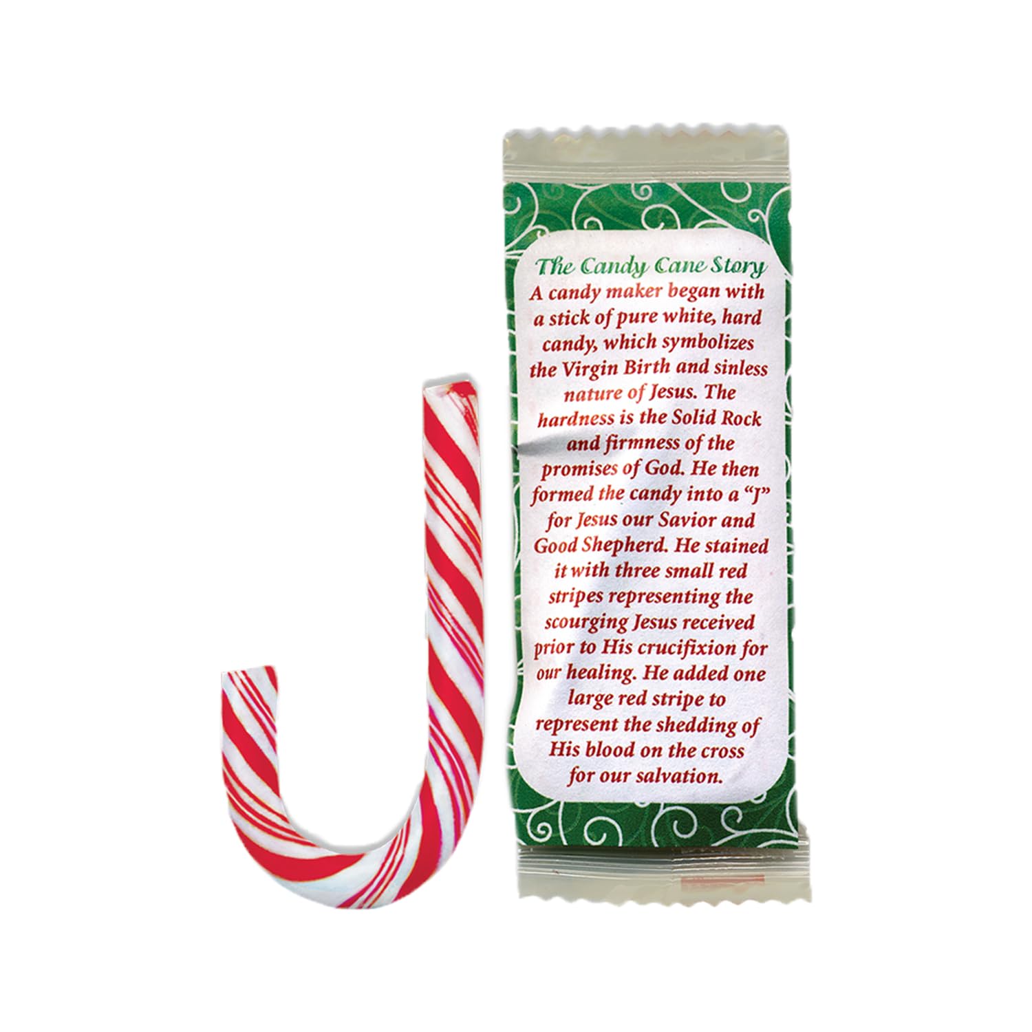 Scripture Candy, Mini Christmas Candy Canes Featuring The Candy Cane Legend, 40 Pieces