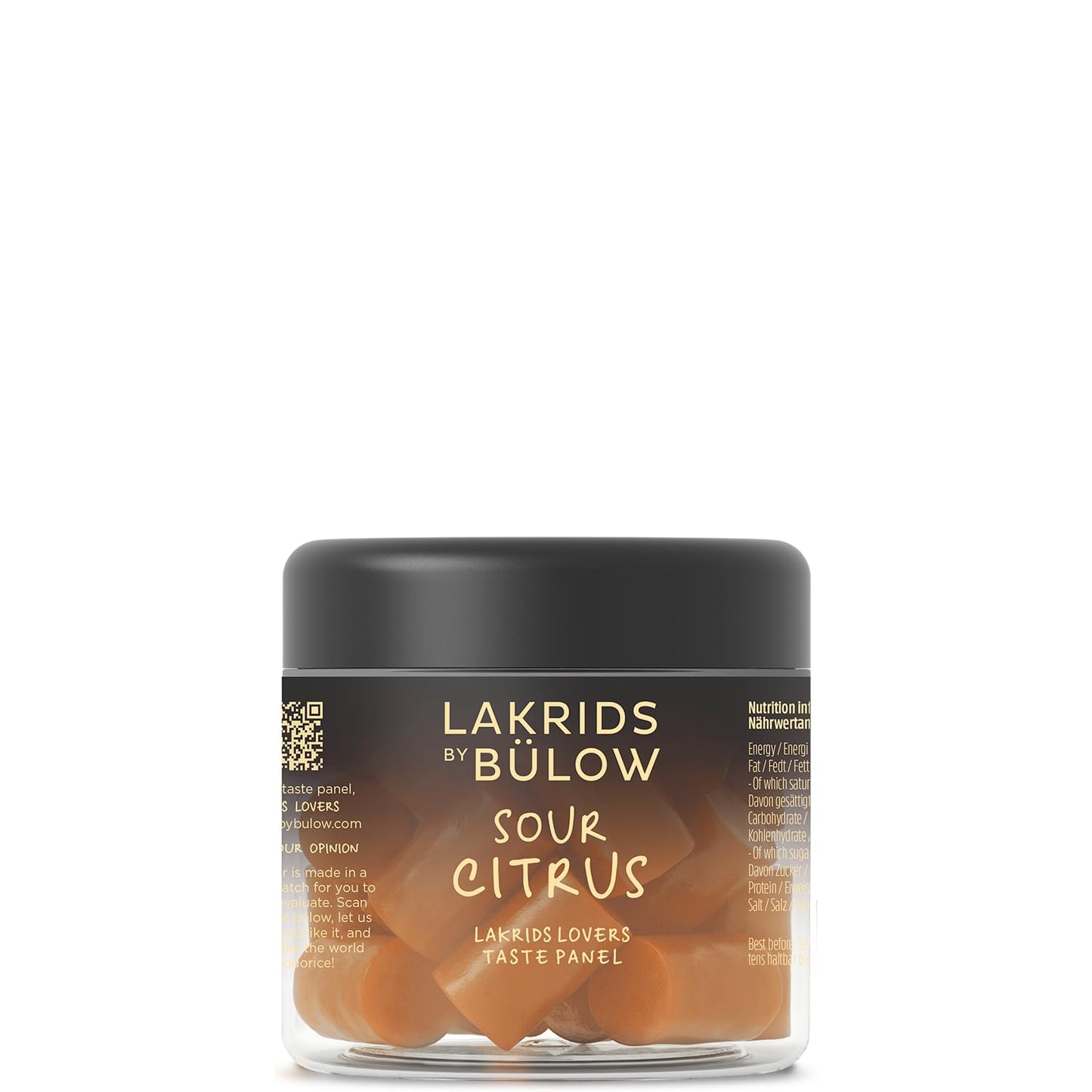 LAKRIDS BY BLOW - Sour Citrus - 5.3 oz - Fruity Gourmet Licorice - Authentic Scandinavian Candy Produced in Denmark