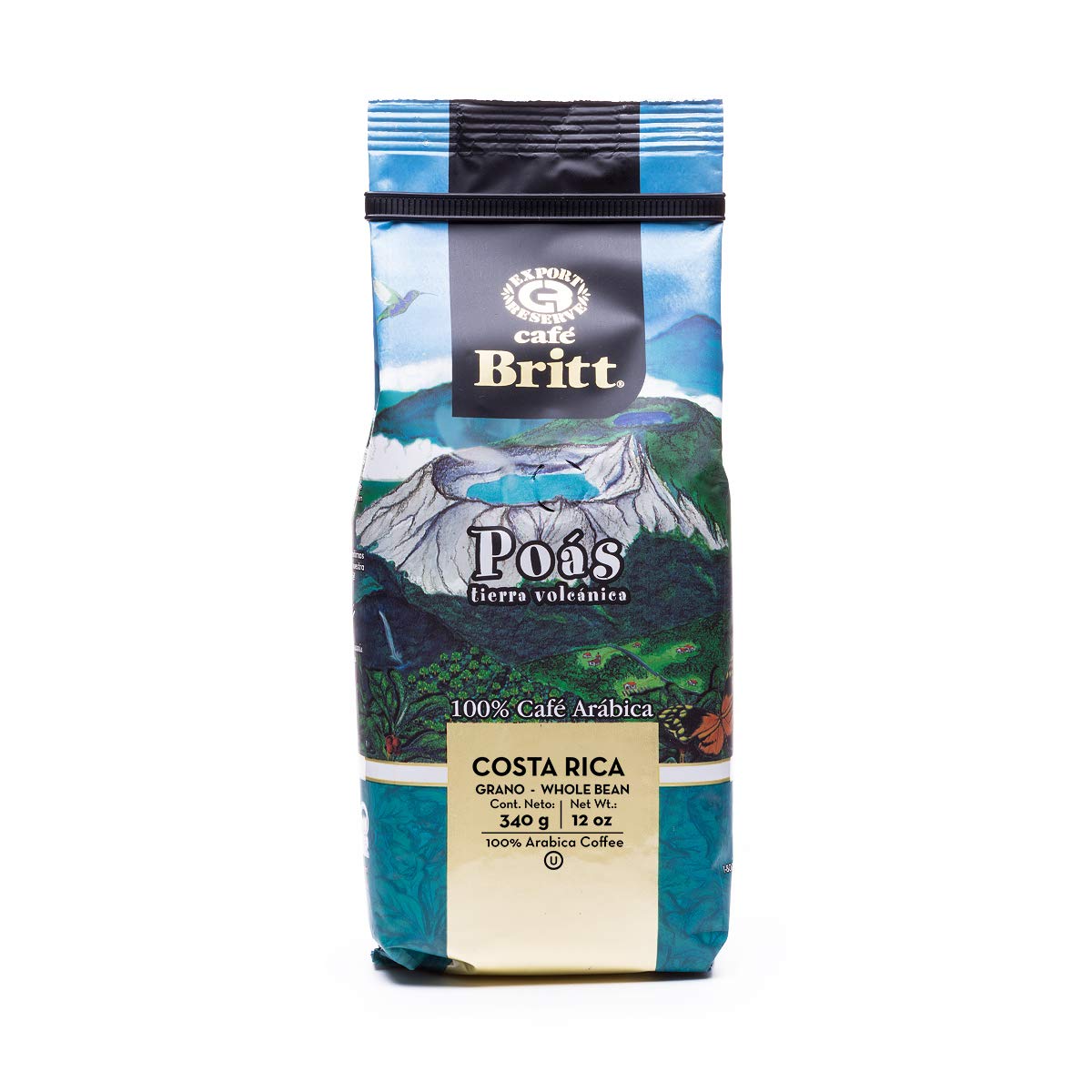 Caf   Britt - Costa Rican Origins Coffee Bundle (12 Oz.) (3-Pack) (Coffee From: Tarraz  , Tres R  Os & Po  S) - Whole Bean, Arab