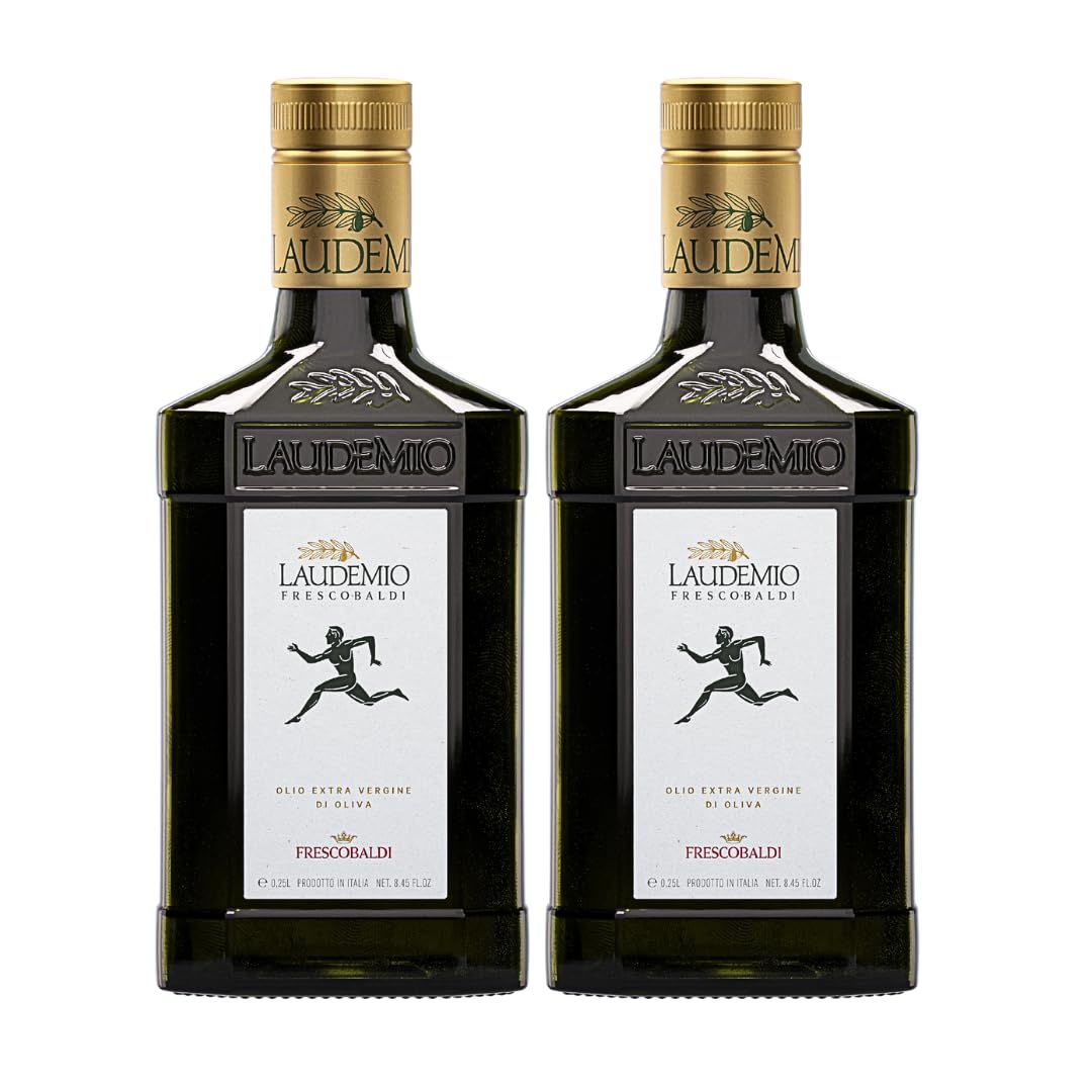 Frescobaldi Laudemio Extra Virgin Olive Oil, 8.45 FL Oz, 250ml, 2 Pack, Premium, Award Winning Product of Tuscany, Italy, Fruity