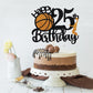 Crseniny Basketball Cake Topper, 25th Birthday Decoration, Sports Theme, Cheers to 25 Years, Ideal for Boys and Girls