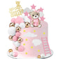 Yinder Brown Bear Cake Decorations We Can Bearly Wait Cake Topper For Birthday Baby Shower Party Supplies Decorations (Novel,37