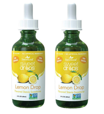 Sweetleaf Stevia Sweet Drops Lemon Drop - Liquid Stevia Drops Sweetener, Zero Calorie, Non-Gmo Flavored Stevia Liquid Sugar Subs