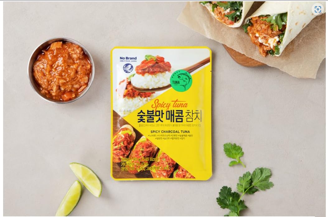 LENITH Spicy Charcoal Tuna Pouch, 3 Ounce, Korean Style, Protein Rich, Pack of 1