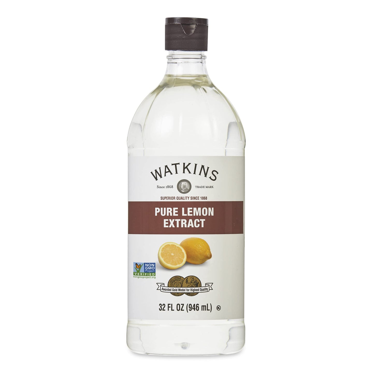 Watkins Pure Lemon Extract, 32 Fl. Oz. Economy Sized Bottle, 1 Count (21904)