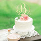 Kiskistonite Initials B Cake Topper, Monogram Cake Topper B, Rustic Wedding Cake Topper, Wreath Letter B Cake Topper, Mirror Gol
