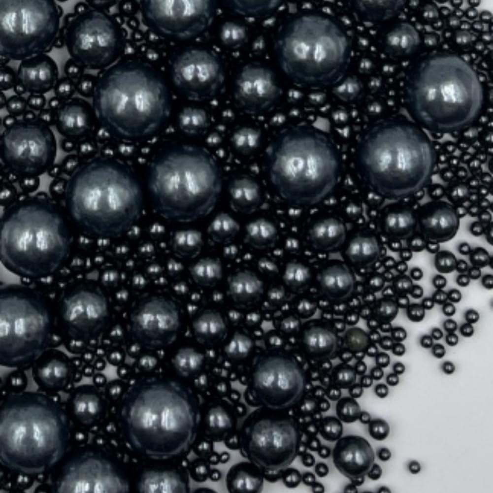 Edible Pearl Sugar Sprinkles Black Candy Mixing Size Baking Edible Cake Decorations Cupcake Toppers Cookie Decorating Celebratio