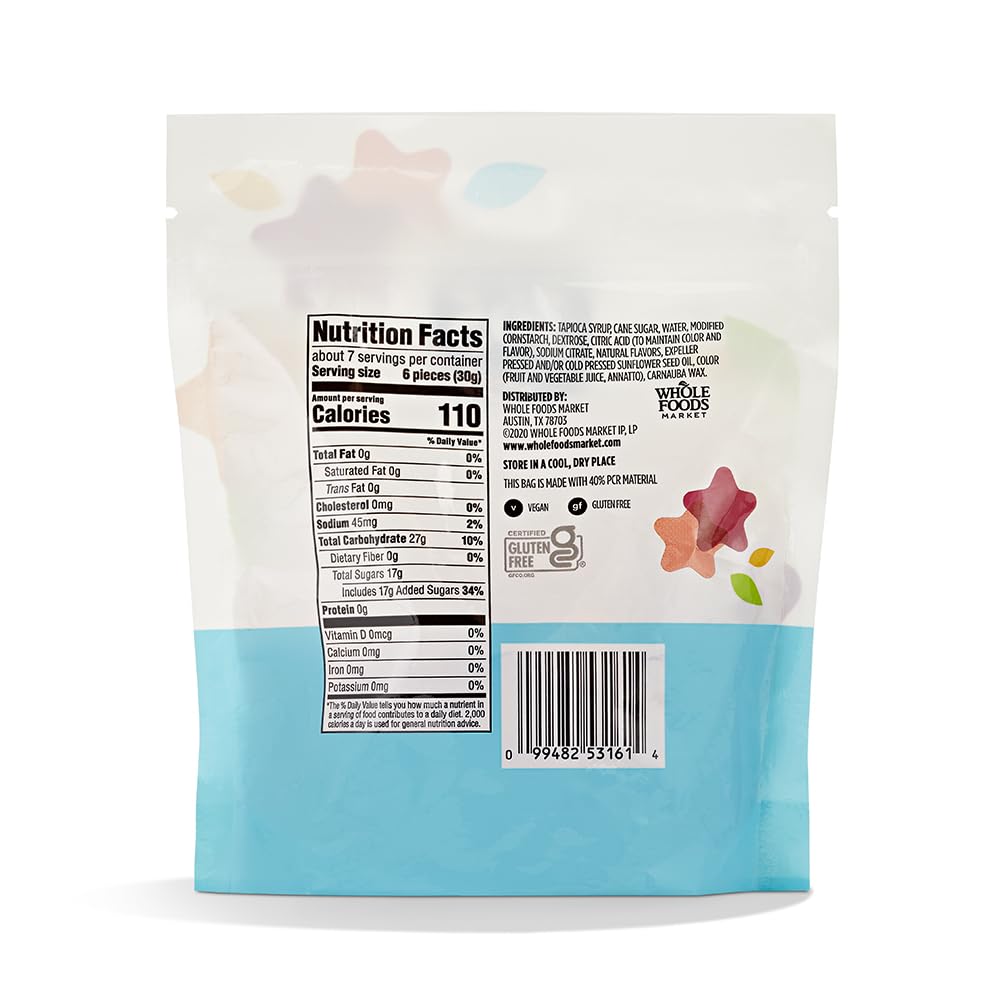 365 by Whole Foods Market  Assorted Flavor Gummy Stars  7 Ounce