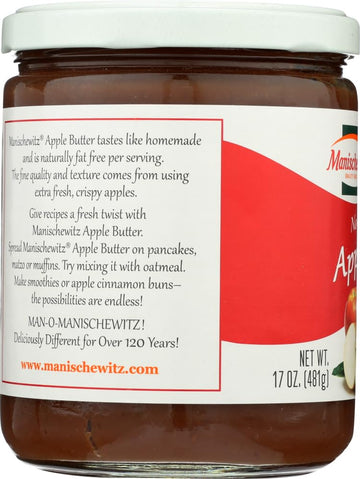 Manischewitz Apple Butter - Original, 17-Ounce Jars (Pack Of 6)