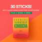 SUNMANC Kombucha Powdered Drink Mix, Sparkling Probiotic, 5.29 oz, Low Calories, Sugar 0g, Low Caffeine, Apple Flavor