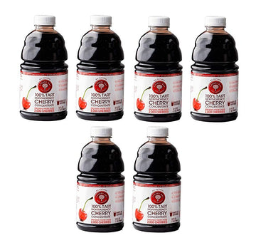 Cherry Bay Orchards Tart Cherry Concentrate (32 Oz Case Of 6) All Natural Juice To Promote Healthy Sleep  Gluten Free  No Added Sugar Or Perservatives