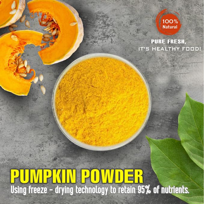 Pumpkin Powder 5.29 Oz (150G) Vietfarmfood: Freeze-Dried Extracted From 100% Pure, Sugar-Free. Used To Mix Mixed Drinks Fresh Fr