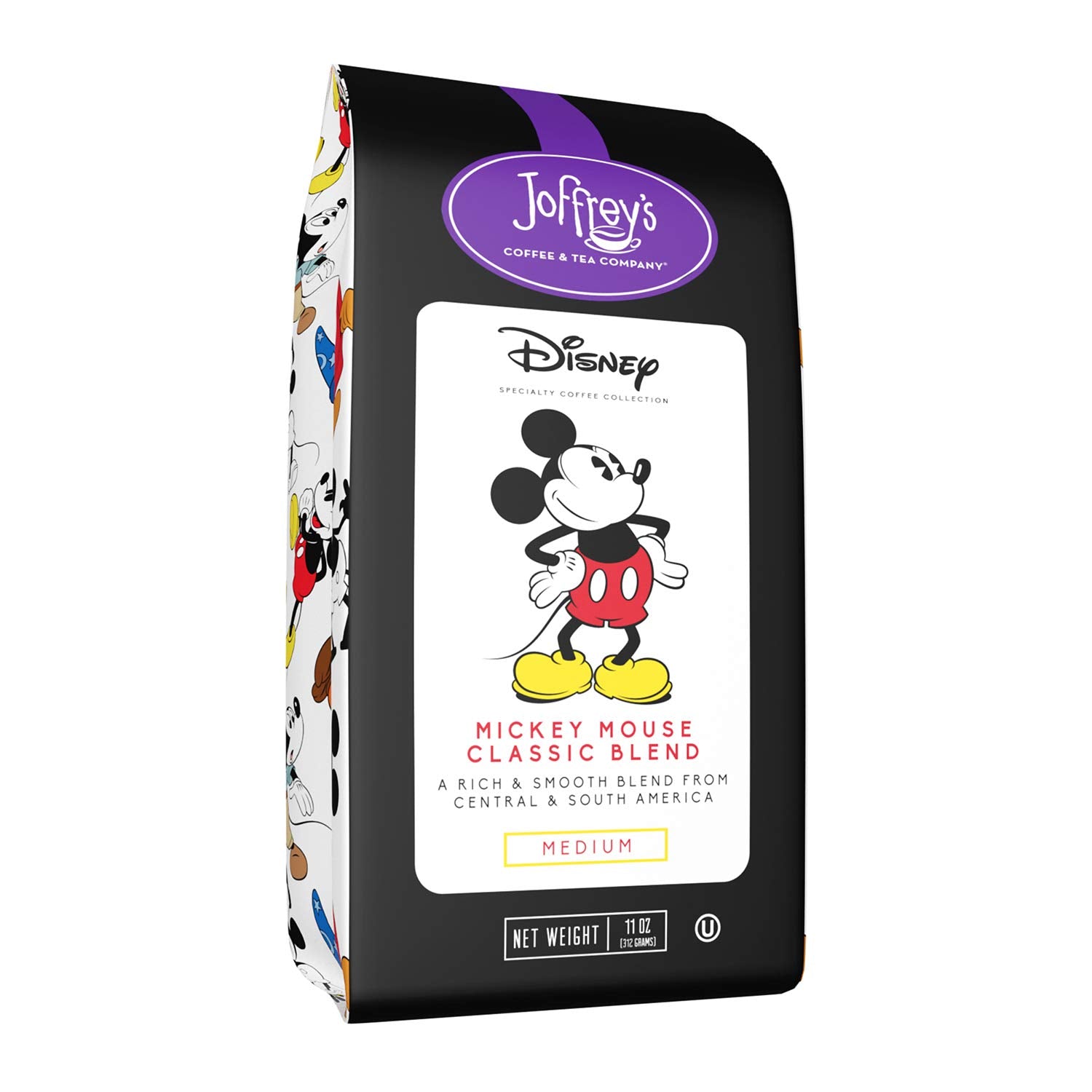 Joffreys Coffee Disney Mickey Mouse Classic Blend, Medium Roast, Arabica Beans, 11 oz Ground Coffee