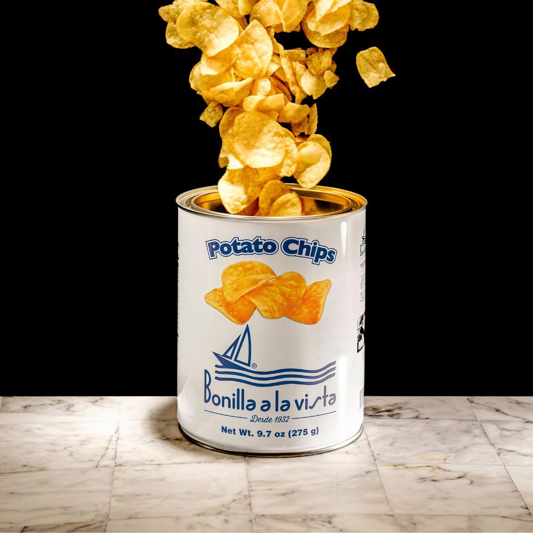 Bonilla a la Vista Potato Chips - 275g Tin - 9.7 Ounce (Pack of 1)
